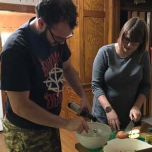 Ben and the nutritionist he hired with microgrant funding