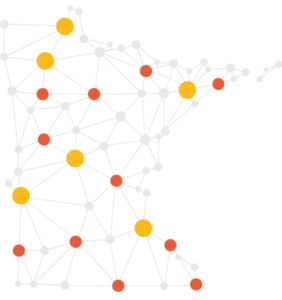 A network style map of Minnesota